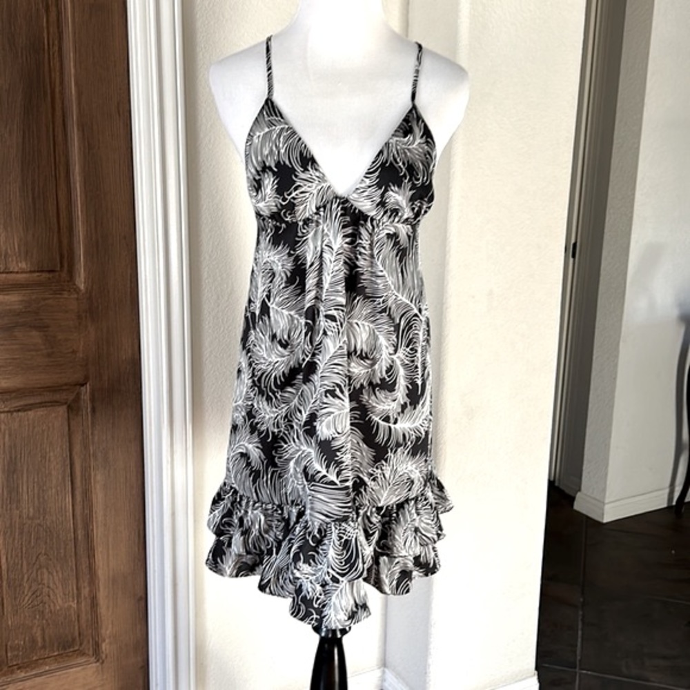 Kate Spade Slip Dress Chemise Sexy Size Small Black White Adjustable Date Night